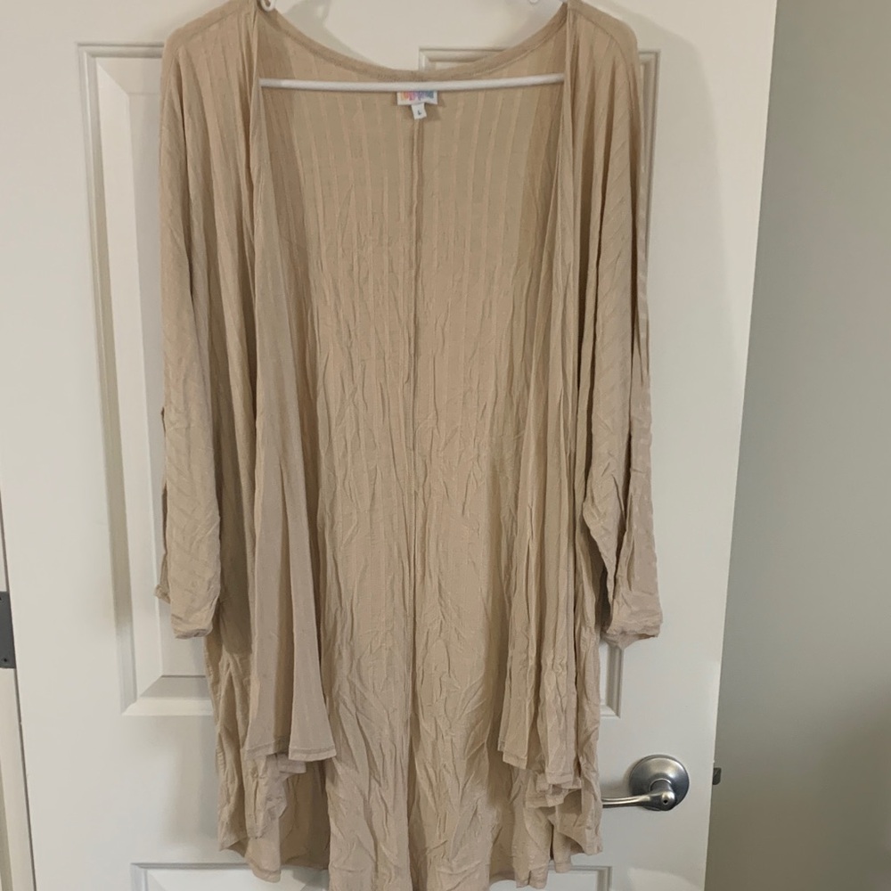 LuLaRoe Tan Open Front Cardigan